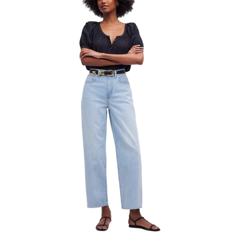 Madewell The Perfect Vintage Wide-Leg Crop Jean Fitzgerald Wash NQ158 sz 26 NWT